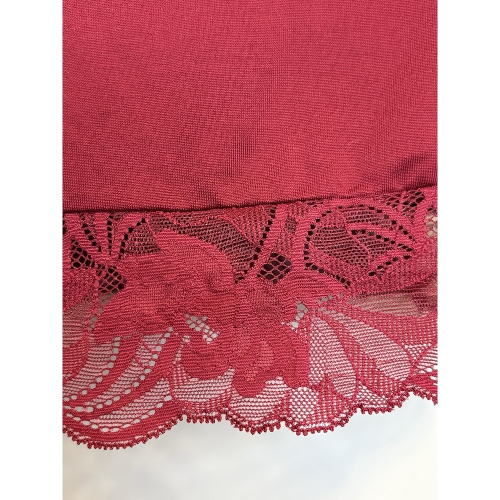 White House Black Market Red Lace Camisole Tank Top M Nylon Spandex - Picture 3 of 8